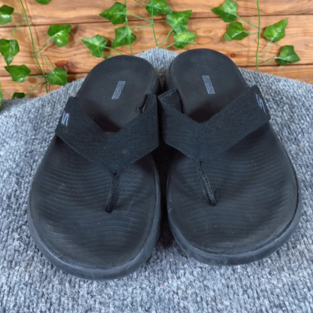 Skechers GO WALK Flex - Splendor Women Sandal Size 9 Casual Walking Black Fabric